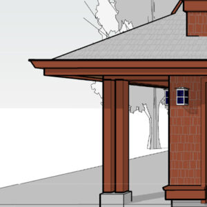 Adaptive House Plans & Blueprints - Cooper Carriage/Coach House Perspective