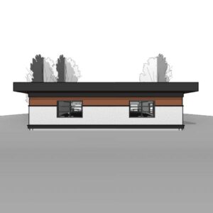 Adaptive House Plans - Modern Style Four-Car Garage | West Coast Modern Garage Plan