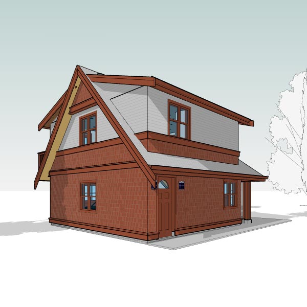 Adaptive House Plans - The Cooper Carriage House & Two-Car Garage
