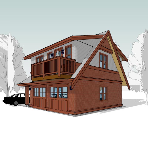 Adaptive House Plans - The Cooper Carriage House & Two-Car Garage