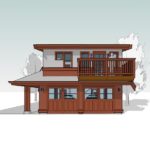 Adaptive House Plans - The Cooper Carriage House & Two-Car Garage - Front Perspective Elevation