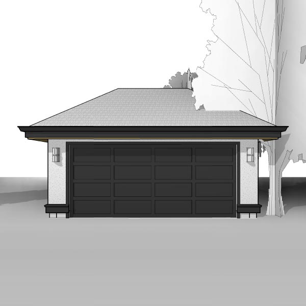 The Mansard 20' x 20' Two-Car Garage Blueprint Package