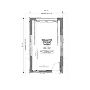 Adaptive House Plans - Saltbox One-Car Garage - Floor Plan