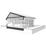 Accurated Blueprints - The Saltbox Three-Car Garage - 3D Section Perspective