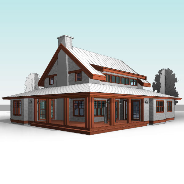 Adaptive House Plans Garibaldi Cabin House Plan Set - 2 Story House