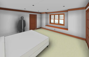 Adaptive House Plans Garibaldi Cabin master bedroom