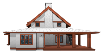 Adaptive House Plans & Blueprints - Garibaldi Cottage Side Elevation