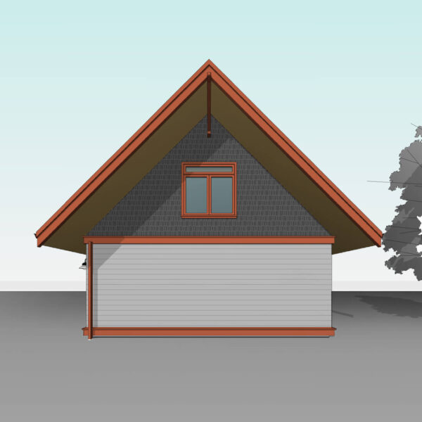side perspective - 25x24-Detached-Two-Car-Garage