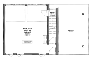 38'x24' garage floor plan