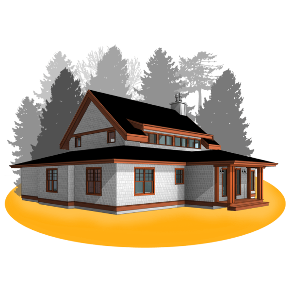 Adaptive House Plans Garibaldi Cabin - 2 Story House