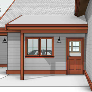 Traditional craftsman covered porch details