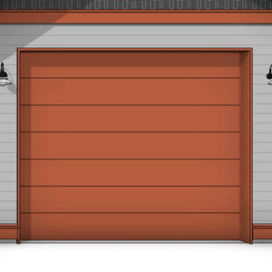 Recreation vehicle size overhead garage door