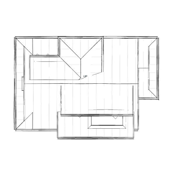 Roof plan - The Victorian 32' x 23' Laneway House