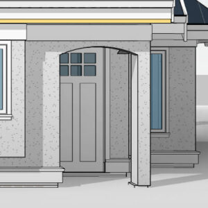 Cozy covered entry porch - The Victorian Laneway House Plans