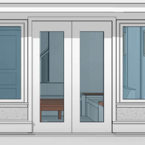French doors to outdoor space - The Victorian Laneway House Plans