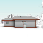 Craftsman One-Storey Carriage House plans - Right side view