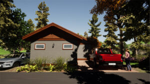 Laneway House | Craftsman Two-Bedroom House with Garage