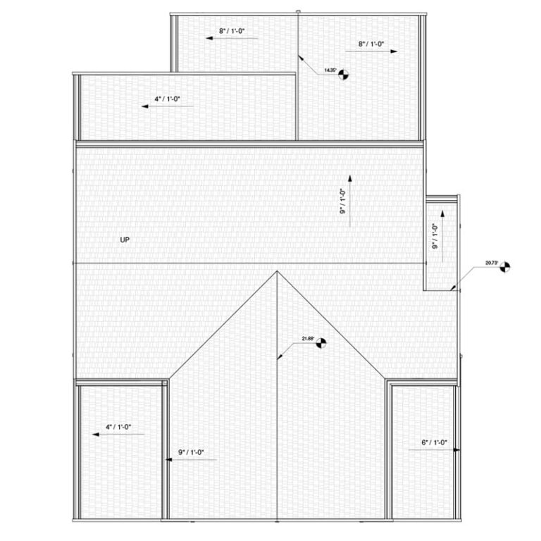 carriage house plans - Roof Plan | Permit Ready House Plans