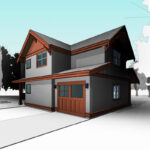 Two-Bedroom Carriage House with Garage Floor Plan - driveway