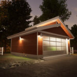 Driveway approach rendering - Permit Ready Garage Plan | West Coast 20′ x 20′ Two-Car Garage