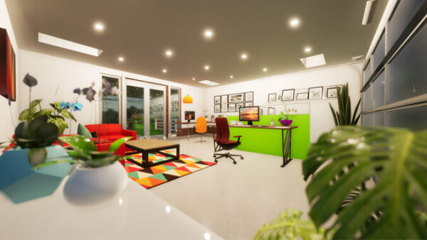 Interior of garage studio - Permit Ready Garage Plan | West Coast 20′ x 20′ Two-Car Garage