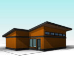 One story & two bedroom carriage house blueprint. Adaptive House Plans