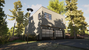 Garden Suite & Two-Car Garage Plan | Adaptive House Plans