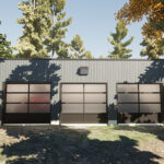 Garage Plan with a Flat Roof | Cube Three-Car Garage Plan