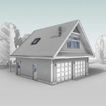 Carriage House with a Two-Car Garage. Customizable Permit Ready Blueprint Package | Adaptive House Plans
