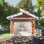 One-Car Garage Plan from the West Coast One-Car Garage Plan Collection at Adaptive House Plans.