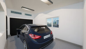 Interior of the Eastsider a Modern One-Car Plan - Adaptive House Plans
