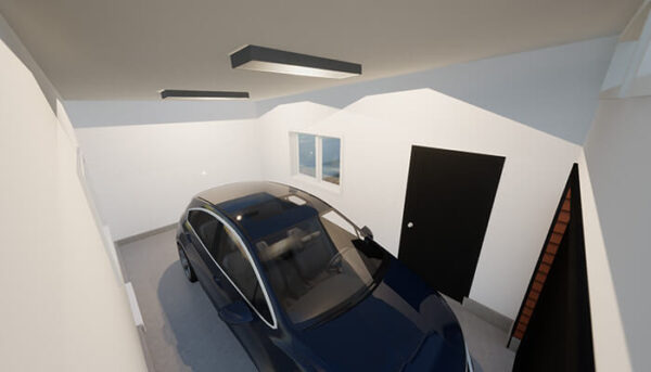 Interior of the Eastsider a Modern One-Car Garage Plan - Adaptive House Plans