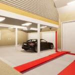 Inside of the large 3 car garage with upper apartment