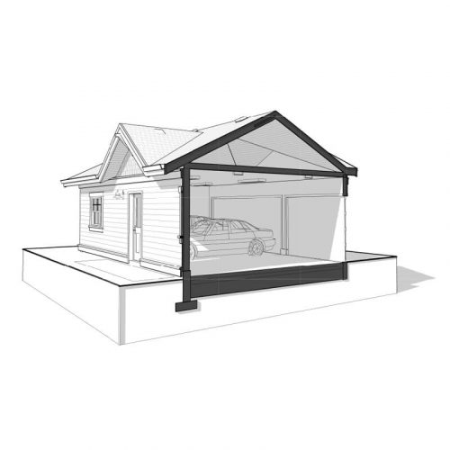 Floor plan - Large four-car garage blueprint. Craftsman Four-Car Garage Plan - Adaptive House Plans