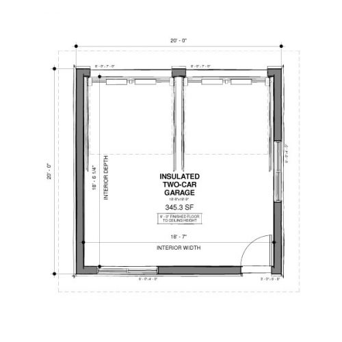 Adaptive House Plans & Blueprints - The Modernist two-Car Garage, a West Coast modern garage plan