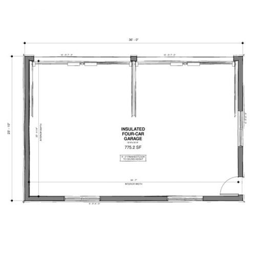 Adaptive House Plans - The Modernist Four-Car Garage