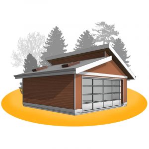 West Coast Modern two-car garage plans