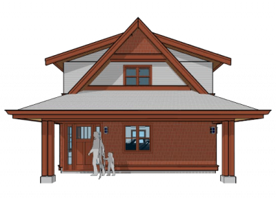 Adaptive House Plans & Blueprints - Cooper Carriage/Coach House Perspective